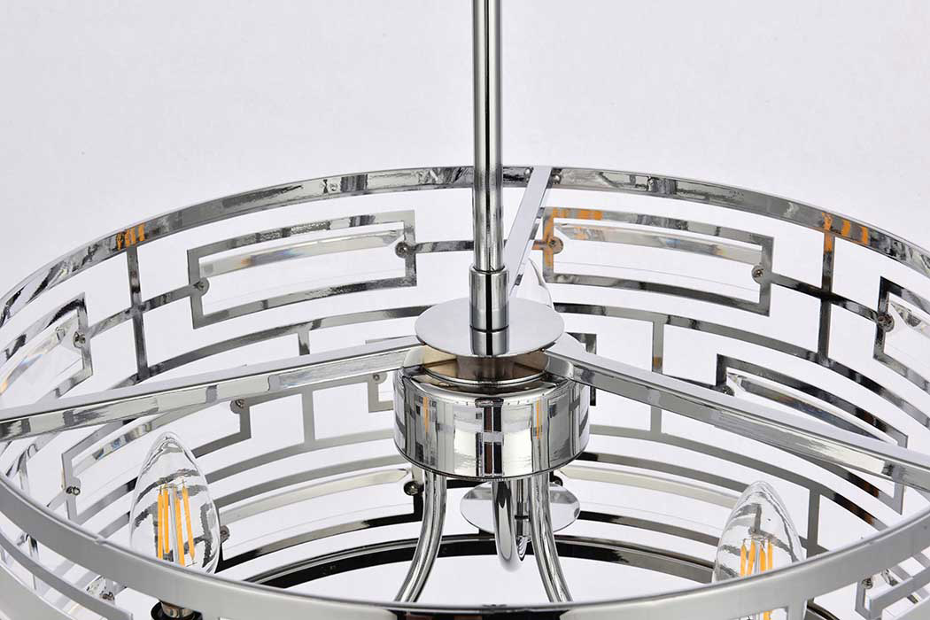 Elegant Pendant Light - Chrome, L 16.5" (1108D16C)