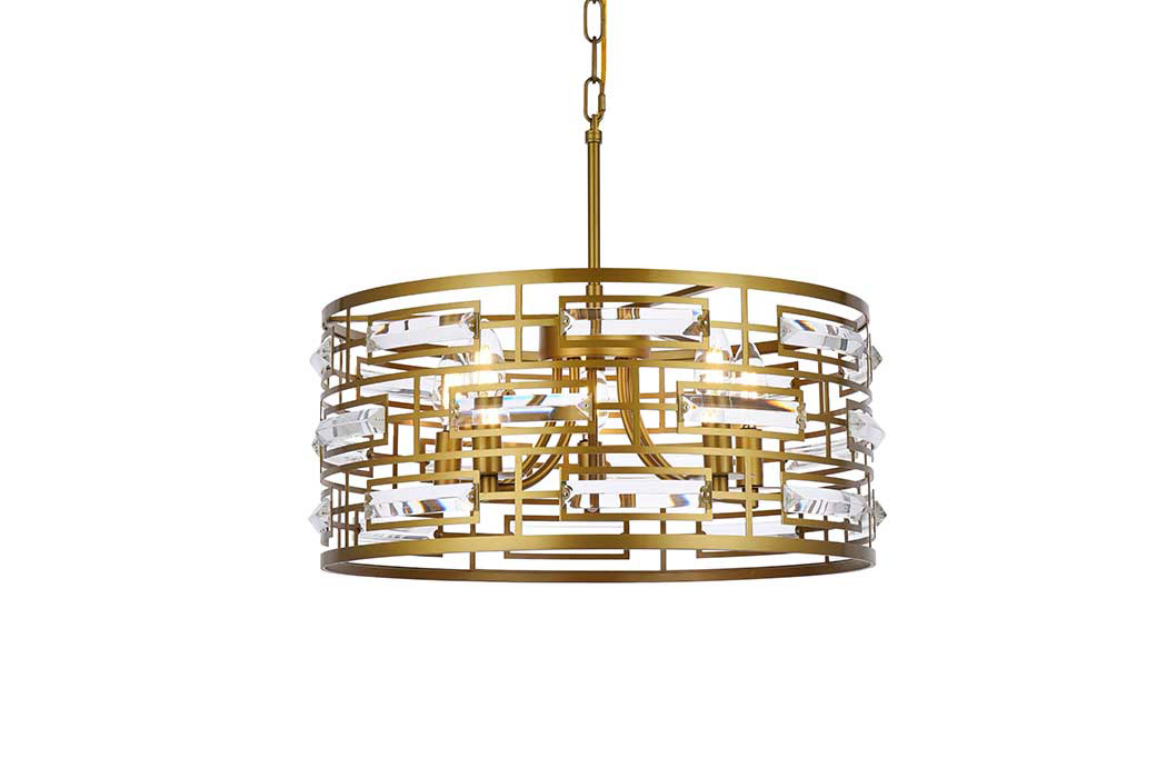 Elegant Pendant Light - Brass, L 18.5" (1108D19BR)