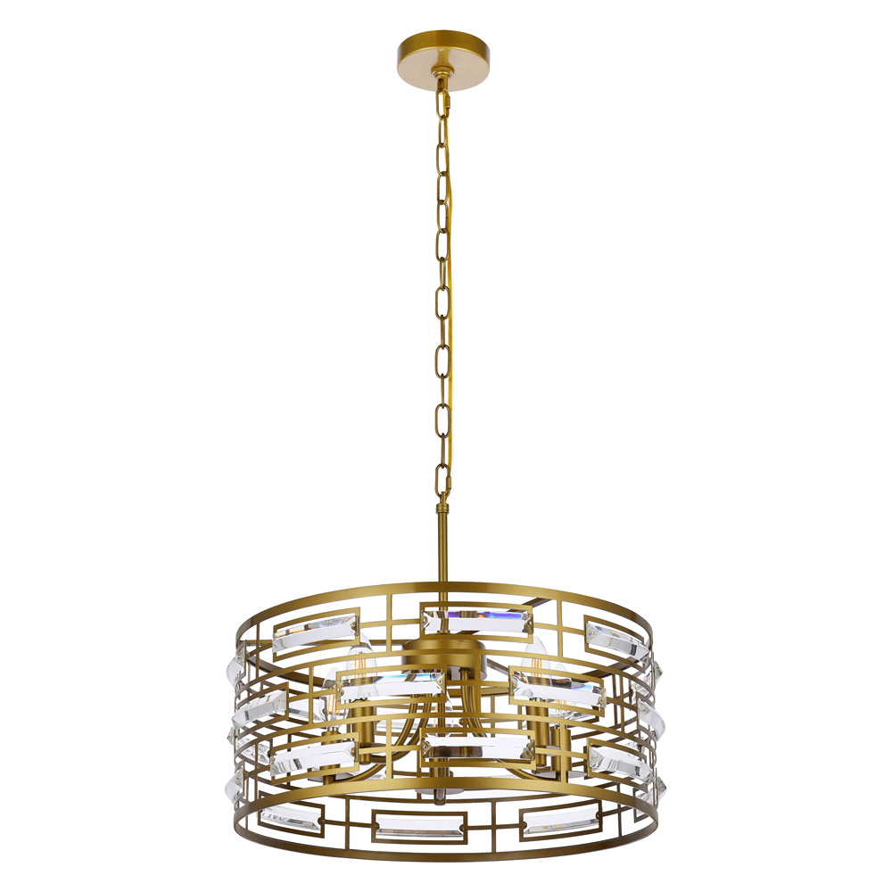 Elegant Pendant Light - Brass, L 18.5" (1108D19BR)