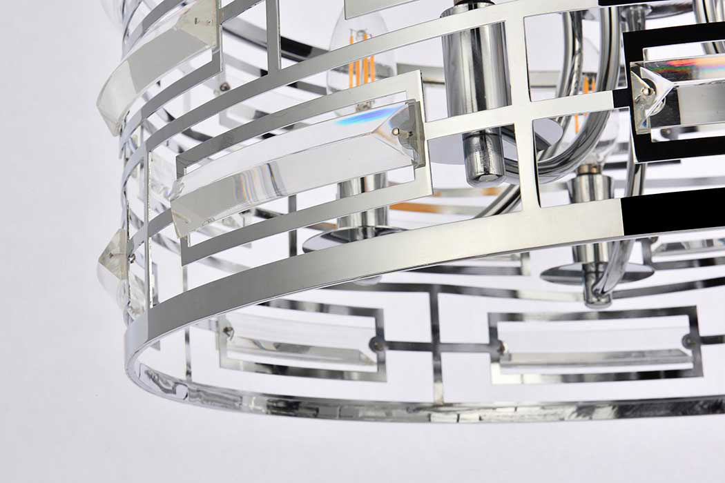 Elegant Pendant Light - Chrome, L 18.5" (1108D19C)