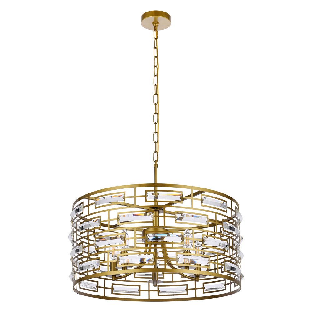 Elegant Pendant Light - Brass, L 24" (1108D24BR)