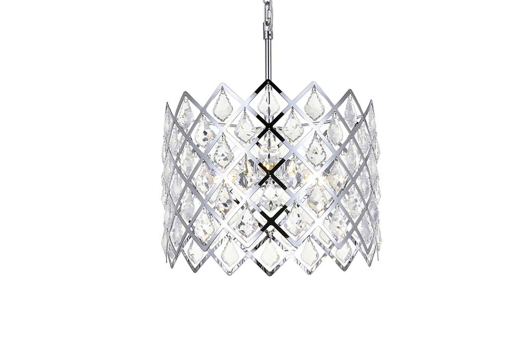 Elegant Pendant Light - Chrome, L 13" (1111D13C)