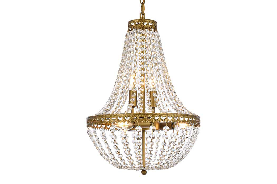 Elegant Pendant Light - Brass, L 14" (1113D14BR)