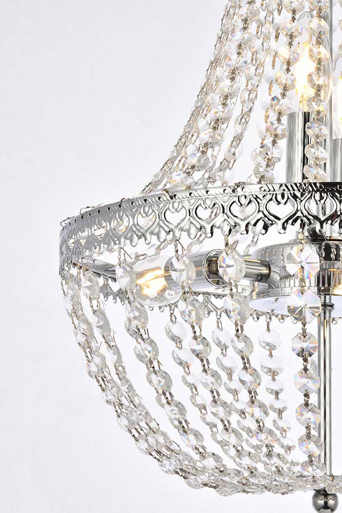 Elegant Pendant Light - Chrome, L 14" (1113D14C)