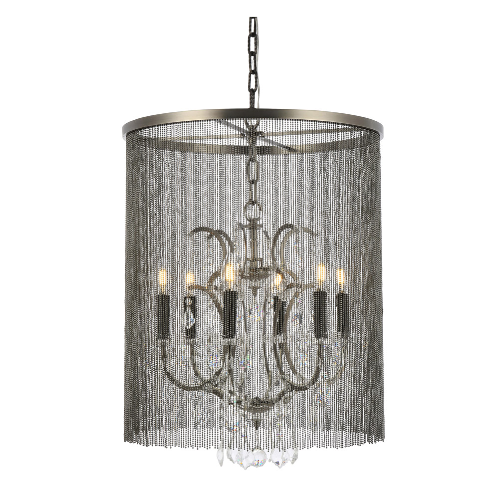 Elegant Vaille Crystal 15 Light Chandelier - Matte Black, L 22" (1131D22MB-RC)