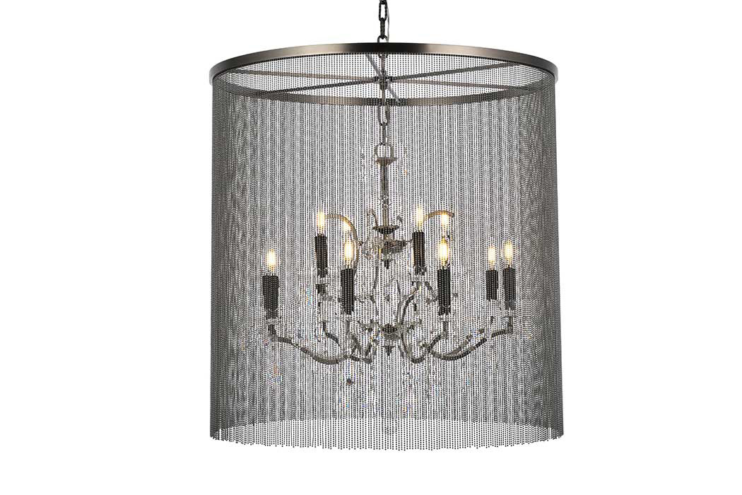 Elegant Vaille Crystal 15 Light Chandelier - Matte Black, L 31.5" (1131D31MB-RC)