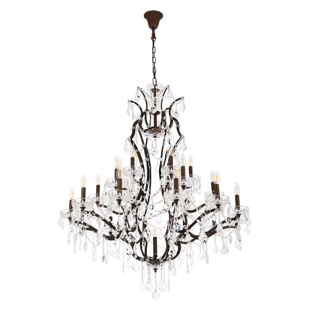 Elegant Urban Classic Elena Collection Pendant Lamp - Rustic Intent, L 41" (1138G41RI-RC)