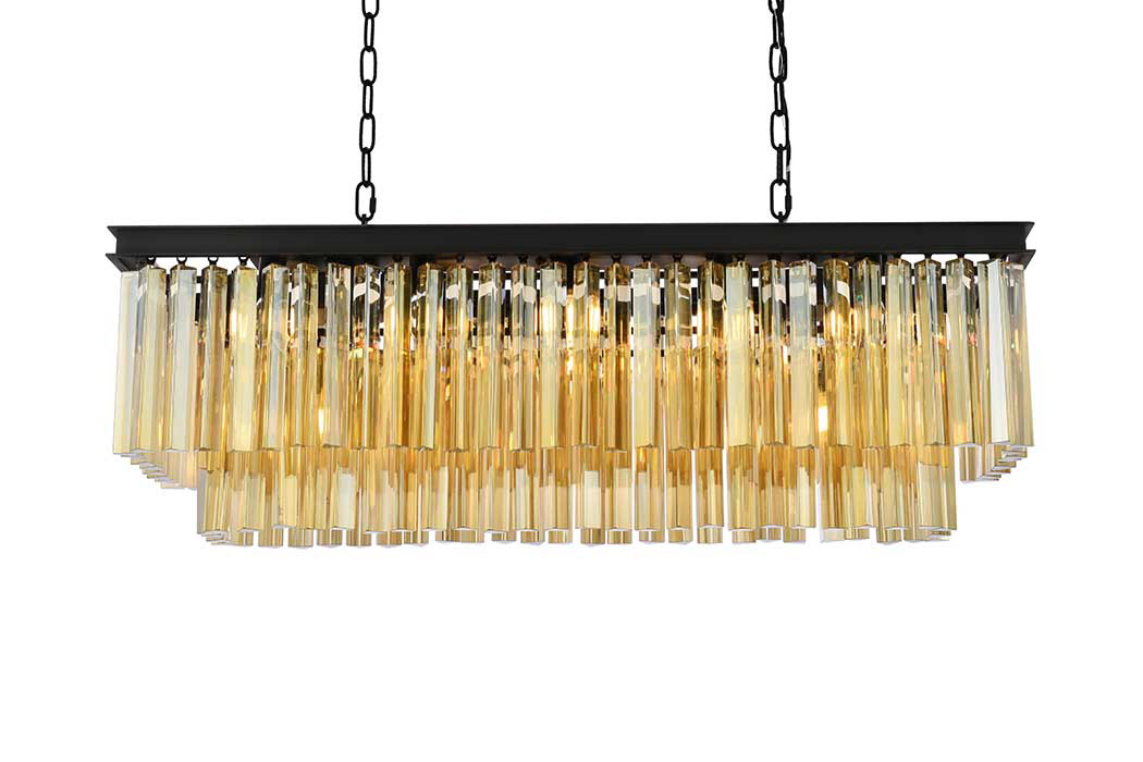 Elegant Sydney Pendant - Matte Black/Gold, L 40" (1202D40MB-GT-RC)