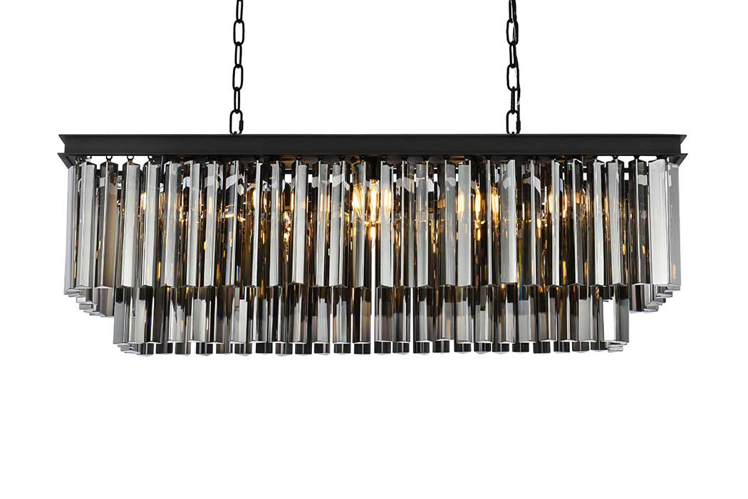 Elegant Sydney Pendant - Matte Black/Silver, L 40" (1202D40MB-SS-RC)