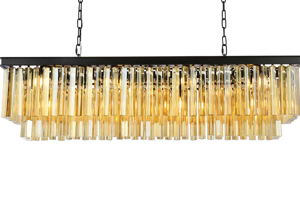 Elegant Sydney Pendant - Matte Black/Gold, L 50" (1202D50MB-GT-RC)