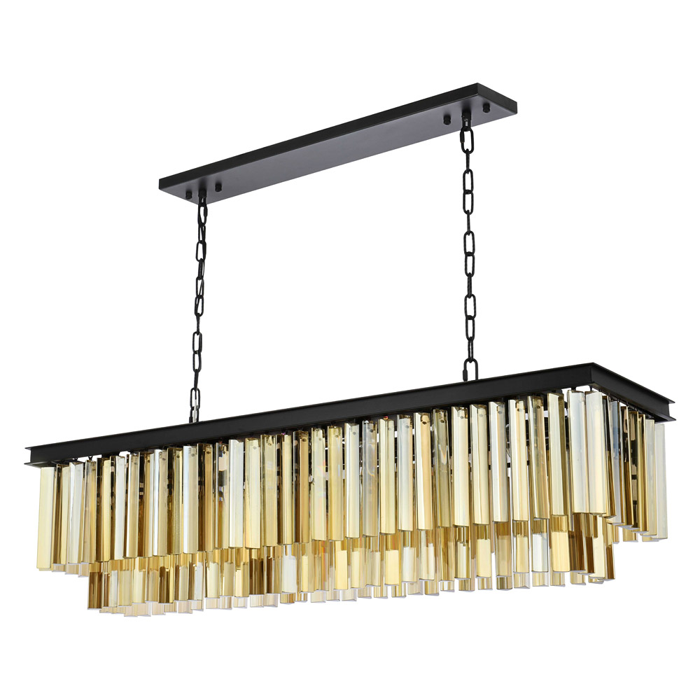 Elegant Sydney Pendant - Matte Black/Gold, L 50" (1202D50MB-GT-RC)