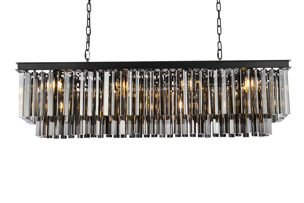 Elegant Sydney Pendant - Matte Black/Silver, L 50" (1202D50MB-SS-RC)