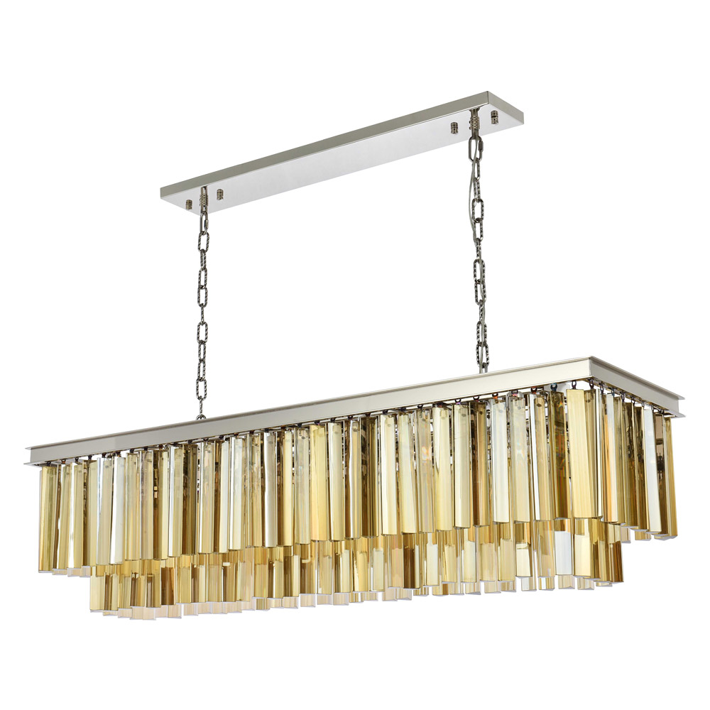 Elegant Sydney Pendant - Polished Nickel/Gold, L 50" (1202D50PN-GT-RC)