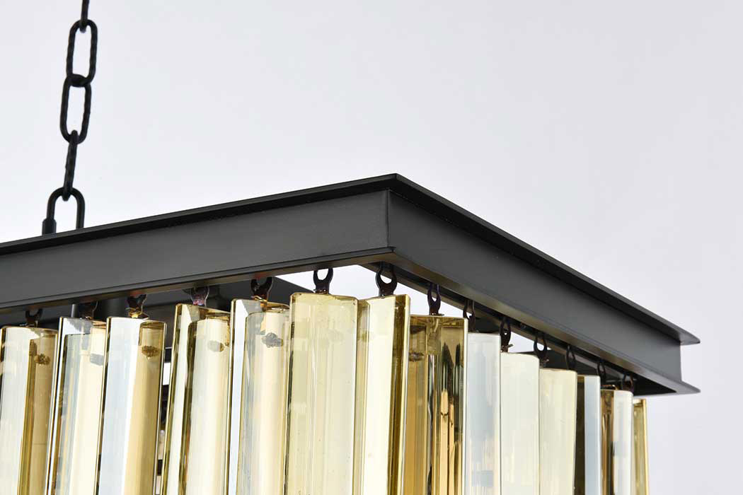 Elegant Sydney Pendant - Matte Black/Gold, L 14" (1202D60MB-GT-RC)