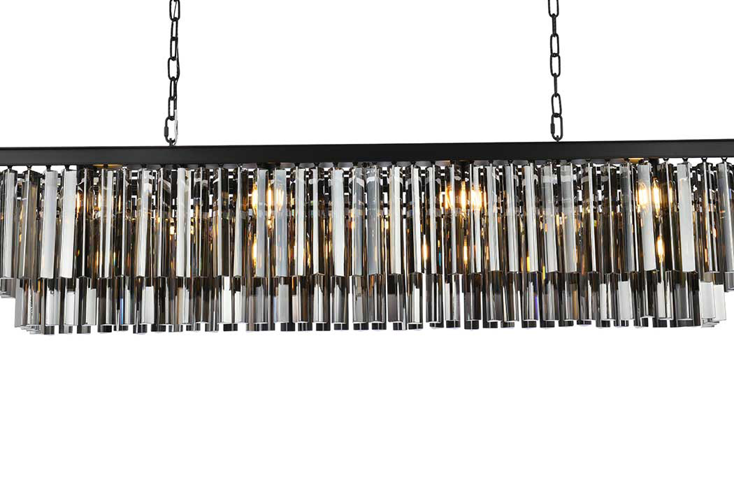 Elegant Sydney Pendant - Matte Black/Silver, L 14" (1202D60MB-SS-RC)