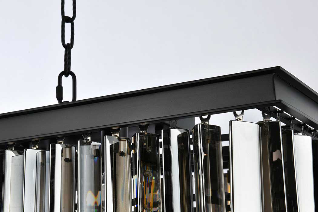 Elegant Sydney Pendant - Matte Black/Silver, L 14" (1202D60MB-SS-RC)