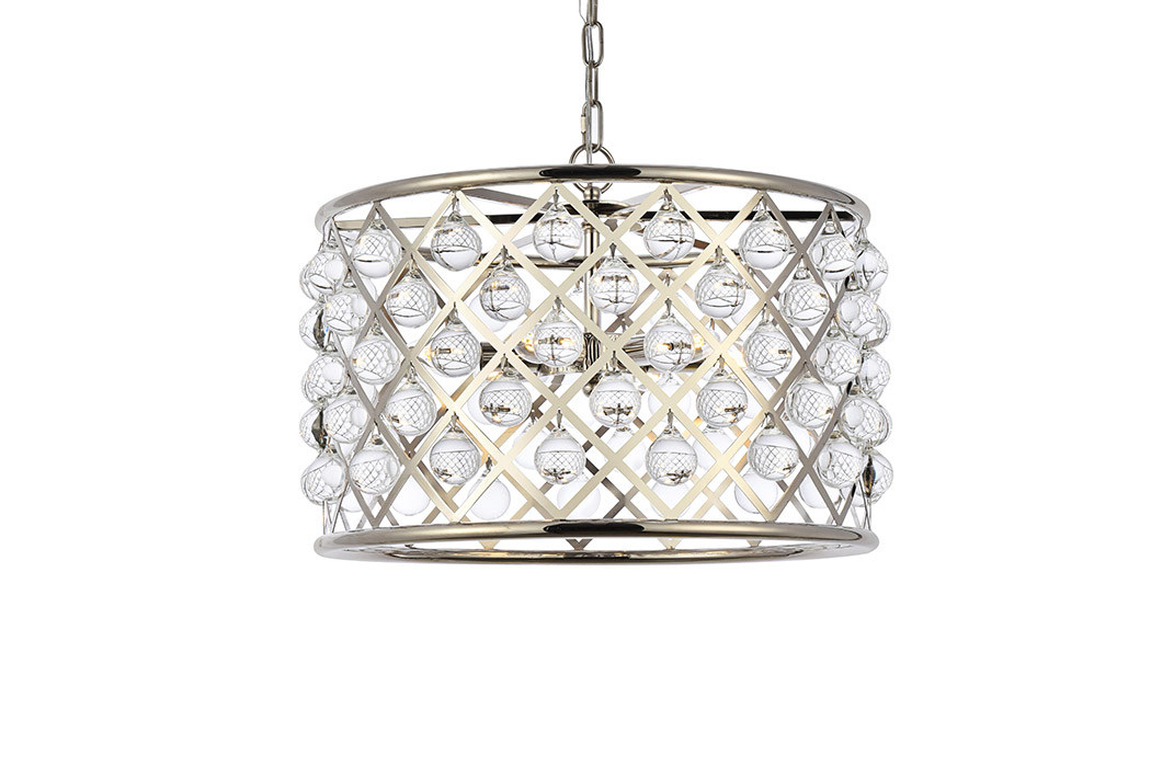 Elegant Urban Classic Madison Collection Pendant Lamp - Polished Nickel, L 20" (1204D20PN-RC)