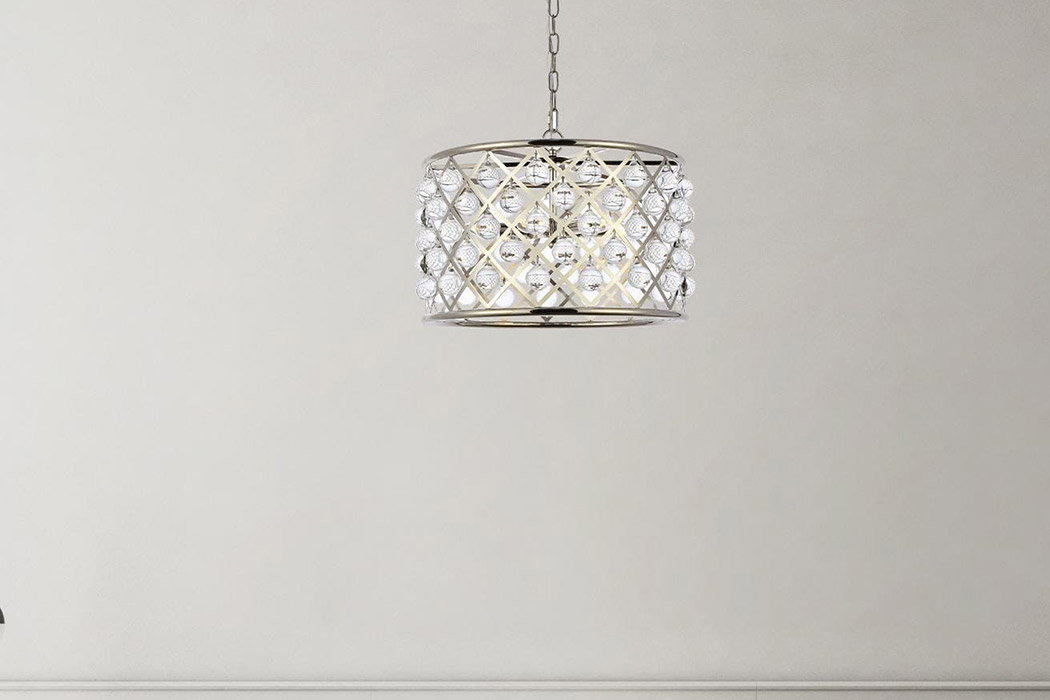 Elegant Urban Classic Madison Collection Pendant Lamp - Polished Nickel, L 20" (1204D20PN-RC)