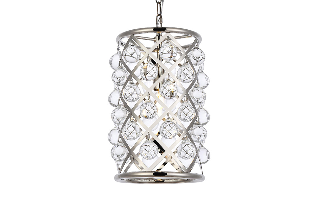 Elegant Urban Classic Madison Collection Pendant Lamp - Polished Nickel, L 8" (1204D8PN-RC)