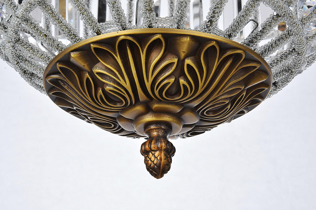 Elegant Urban Classic Pendant Lamp - French Gold, L 12" (1205D12FG-RC)