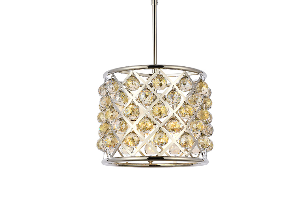 Elegant Urban Classic Madison Collection Pendant Lamp - Polished Nickel/Gold, L 14" (1206D14PN-GT-RC)