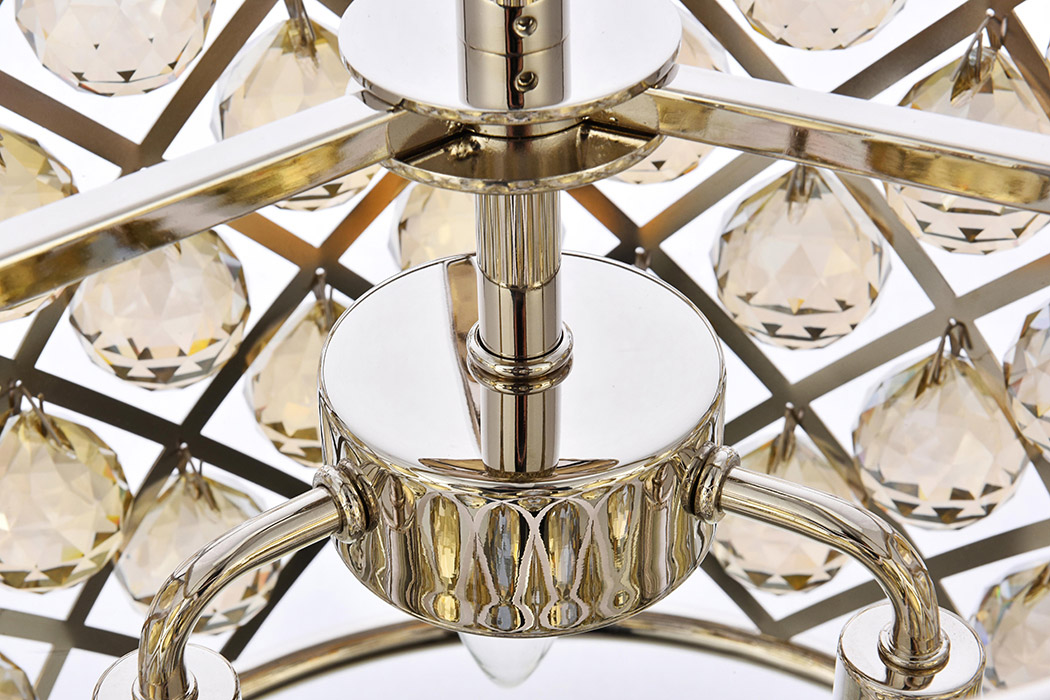 Elegant Urban Classic Madison Collection Pendant Lamp - Polished Nickel/Gold, L 14" (1206D14PN-GT-RC)