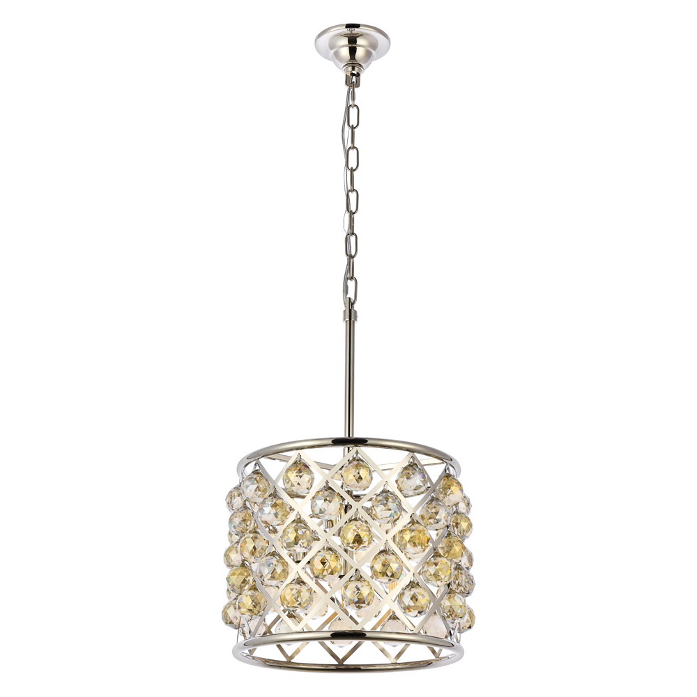 Elegant Urban Classic Madison Collection Pendant Lamp - Polished Nickel/Gold, L 14" (1206D14PN-GT-RC)