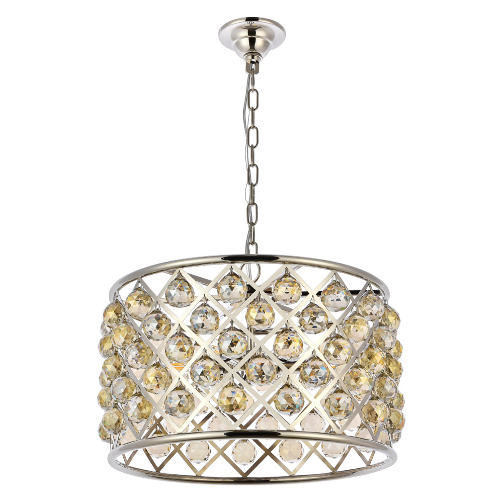 Elegant Urban Classic Madison Collection Pendant Lamp - Polished Nickel/Gold, L 20" (1206D20PN-GT-RC)