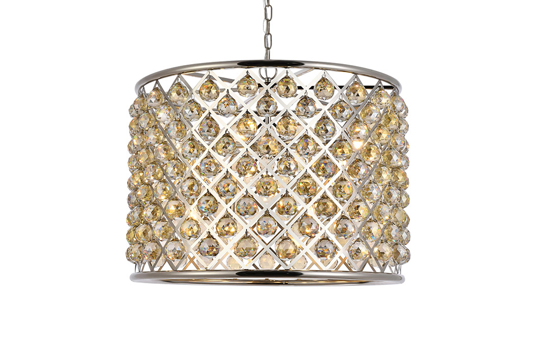 Elegant Urban Classic Madison Collection Pendant Lamp - Polished Nickel/Gold, L 27.5" (1206D27PN-GT-RC)