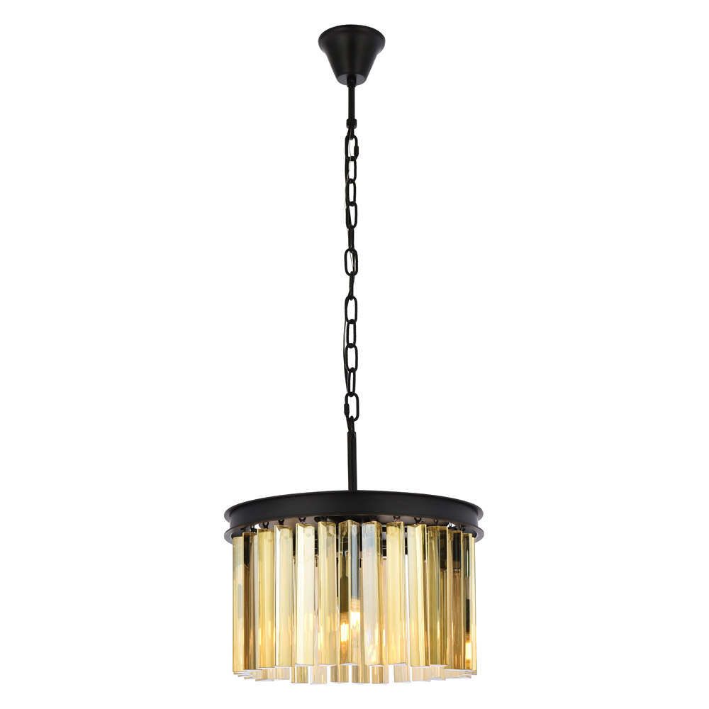 Elegant - Crystal Prism 6 Light Round Chandelier