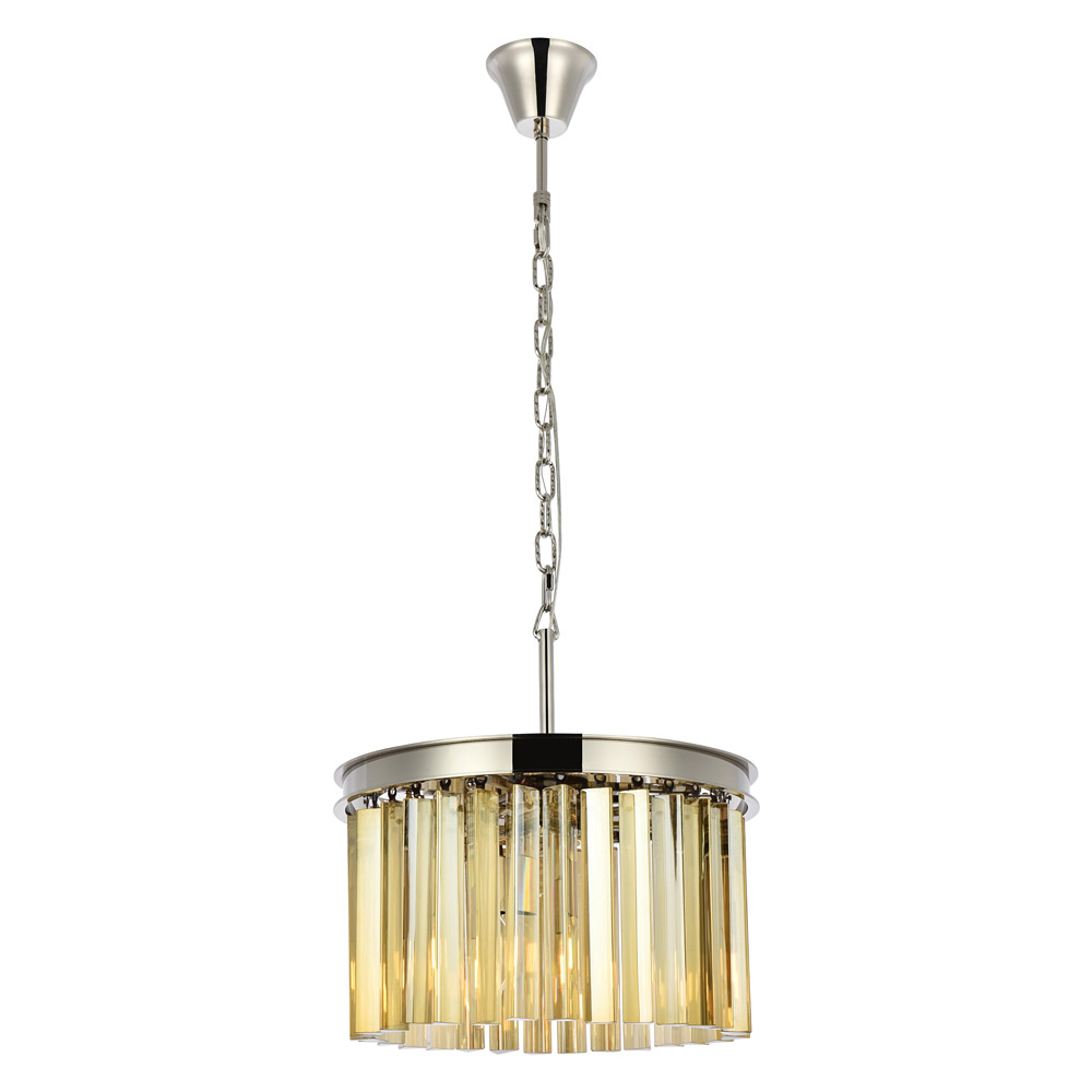 Elegant - Crystal Prism 6 Light Round Chandelier