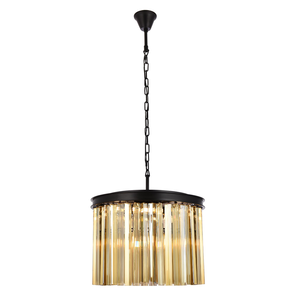 Elegant - Crystal Prism 6 Light Round Chandelier