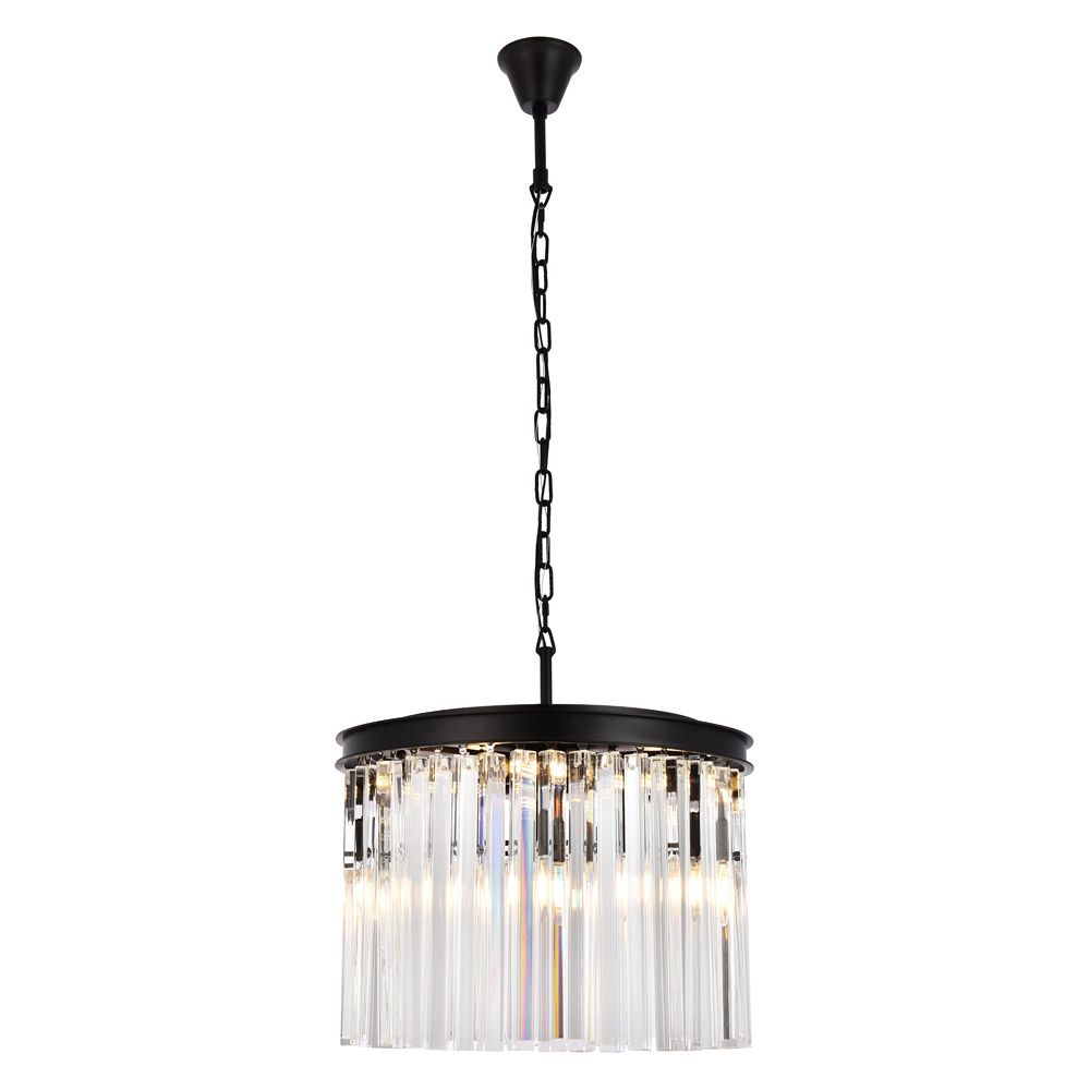 Elegant - Crystal Prism 6 Light Round Chandelier