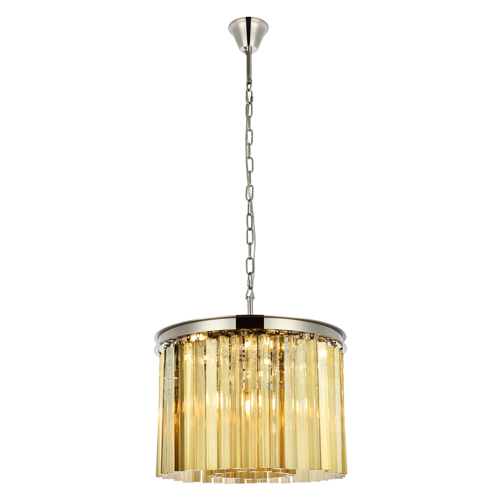 Elegant - Crystal Prism 6 Light Round Chandelier