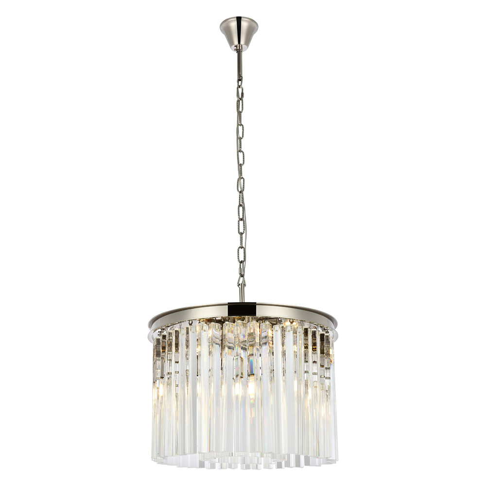 Elegant - Crystal Prism 6 Light Round Chandelier