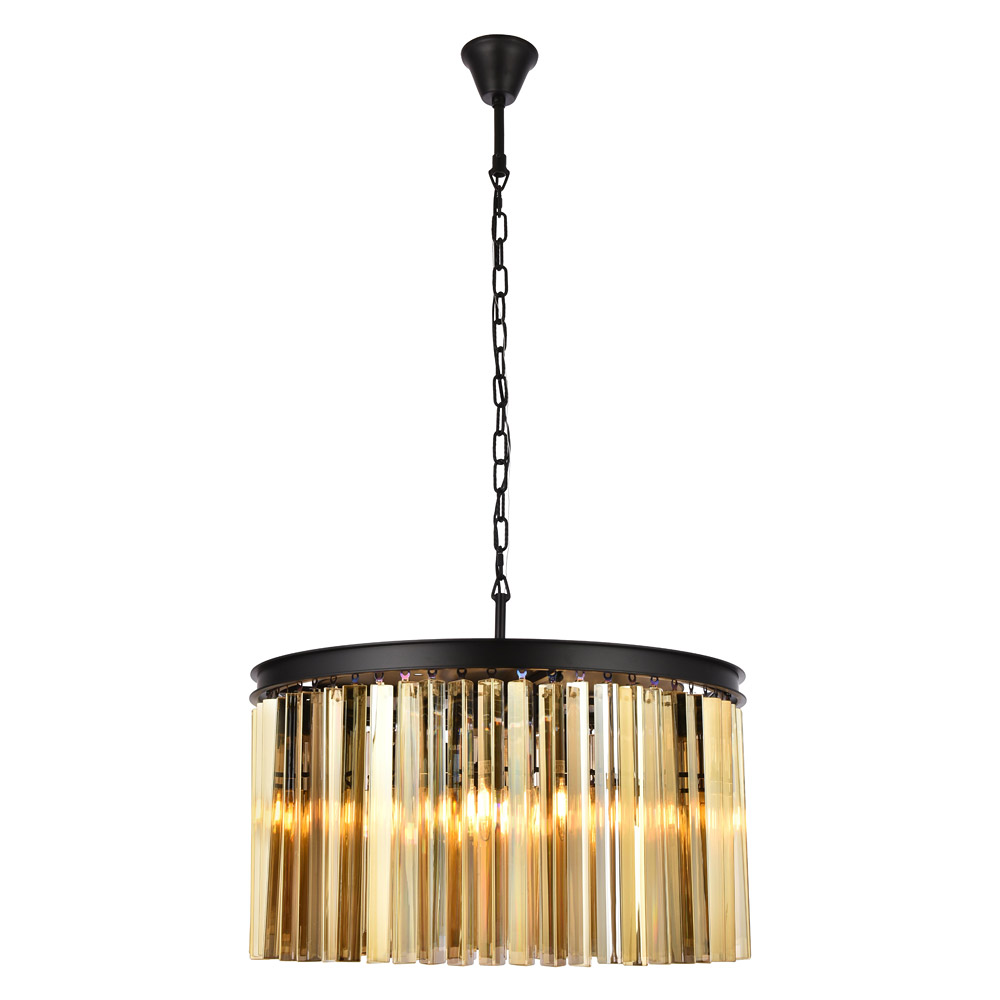 Elegant - Crystal Prism 6 Light Round Chandelier