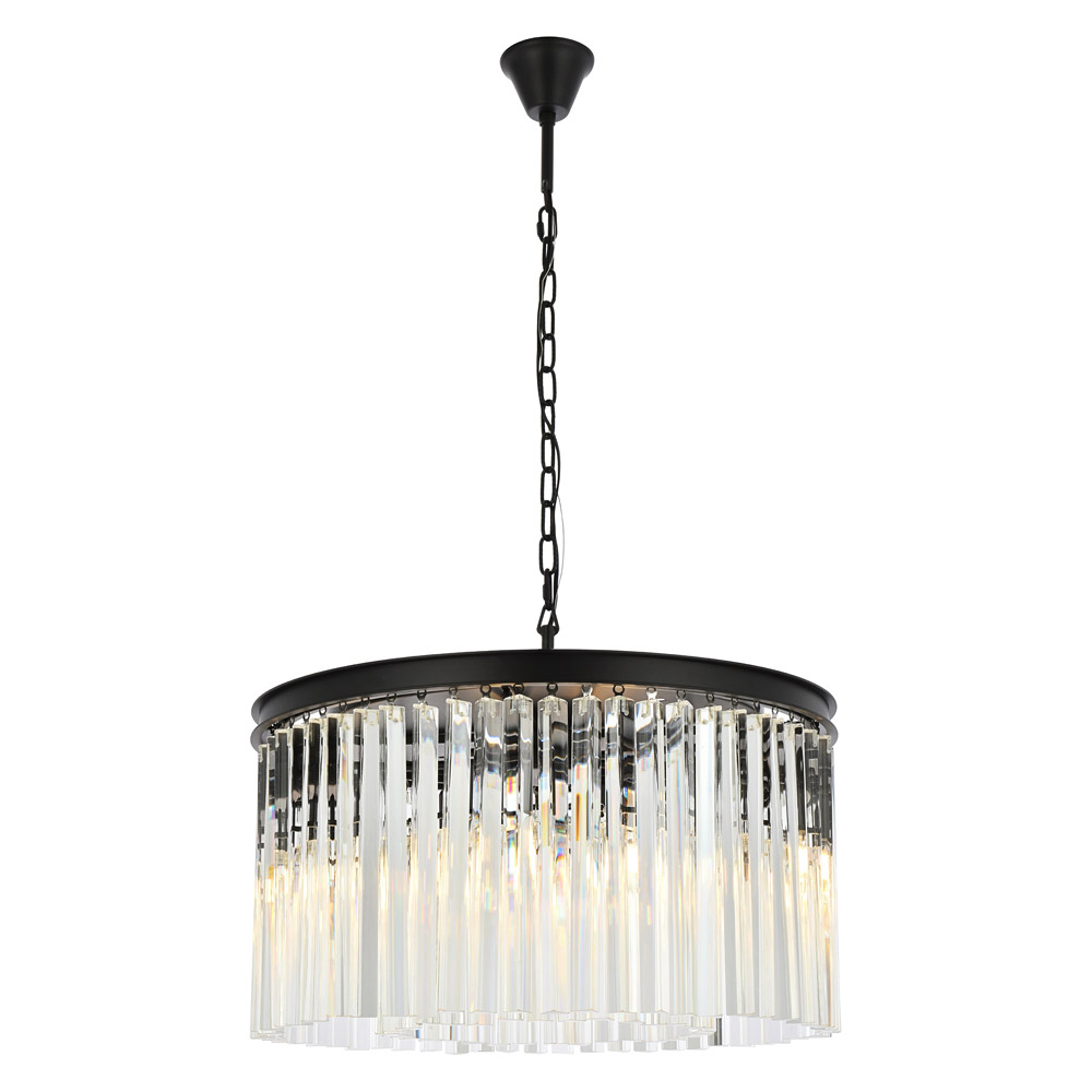 Elegant - Crystal Prism 6 Light Round Chandelier