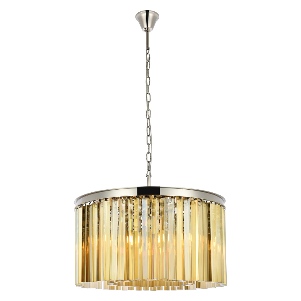 Elegant - Crystal Prism 6 Light Round Chandelier