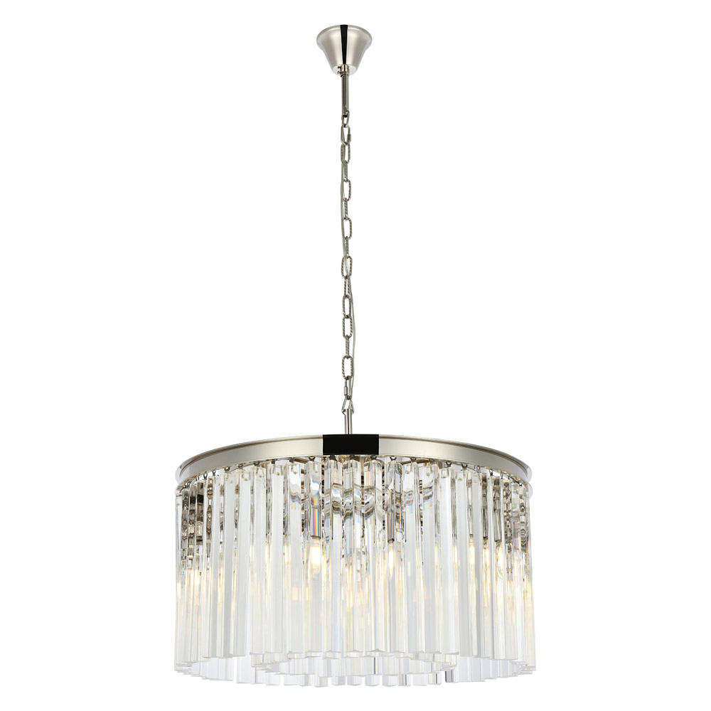 Elegant - Crystal Prism 6 Light Round Chandelier