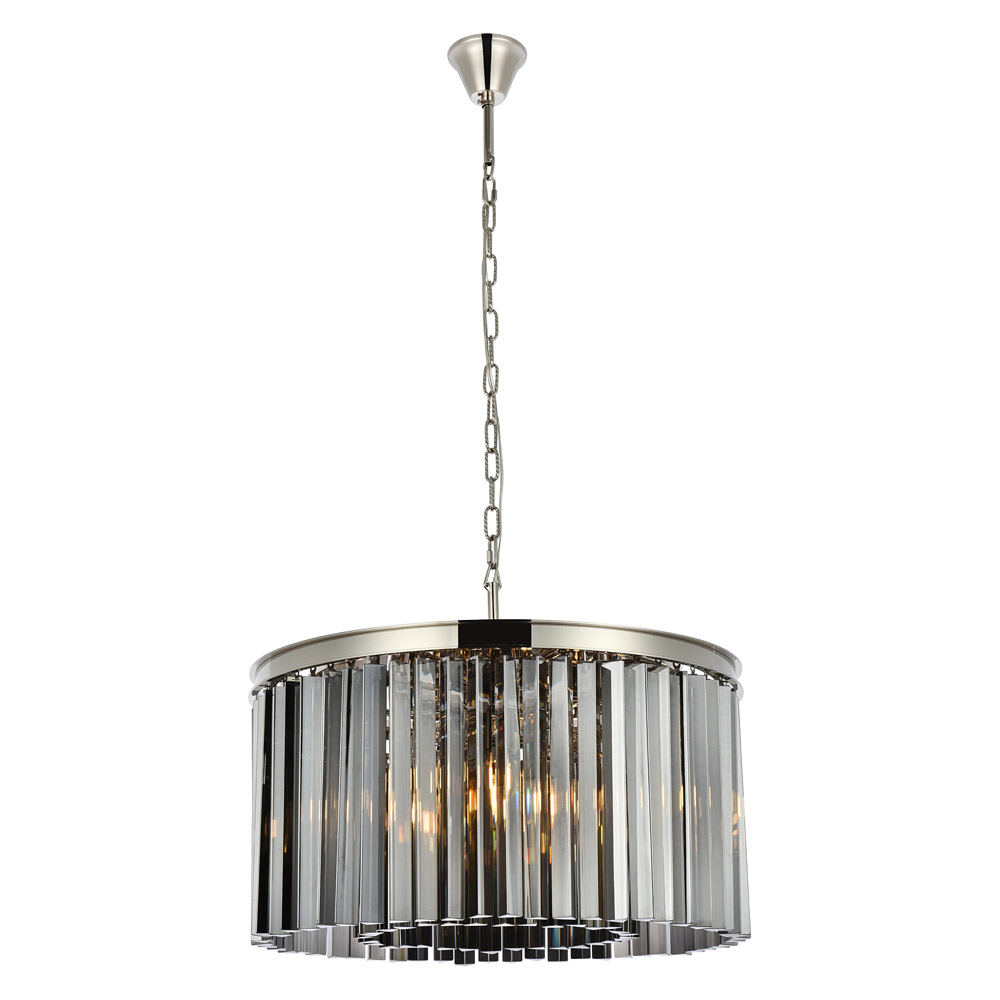 Elegant - Crystal Prism 6 Light Round Chandelier