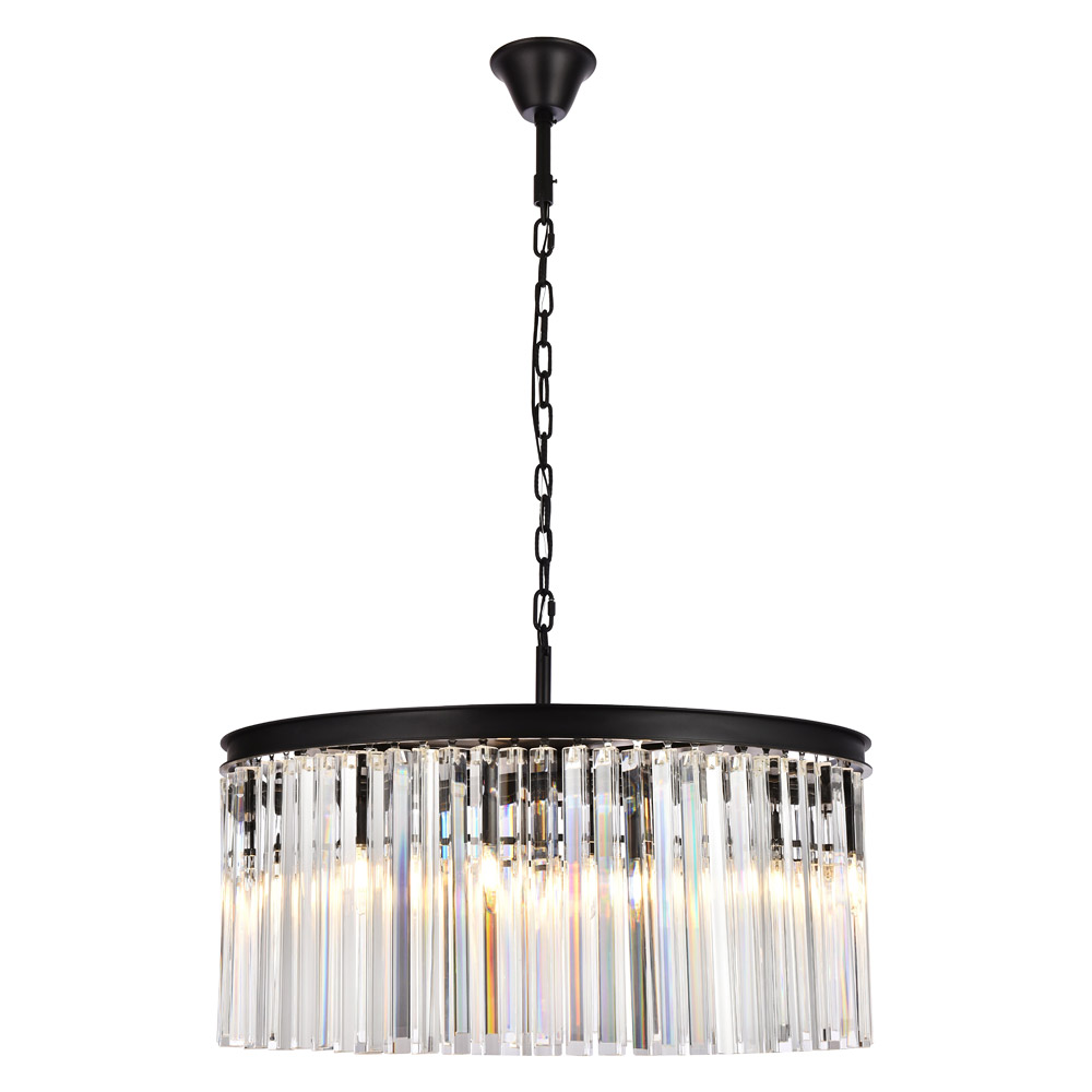 Elegant - Crystal Prism 6 Light Round Chandelier