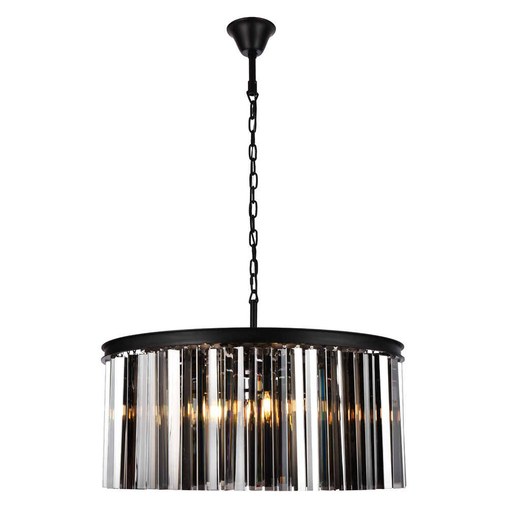 Elegant - Crystal Prism 6 Light Round Chandelier