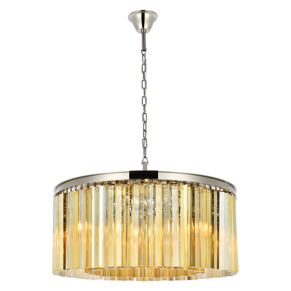 Elegant - Crystal Prism 6 Light Round Chandelier