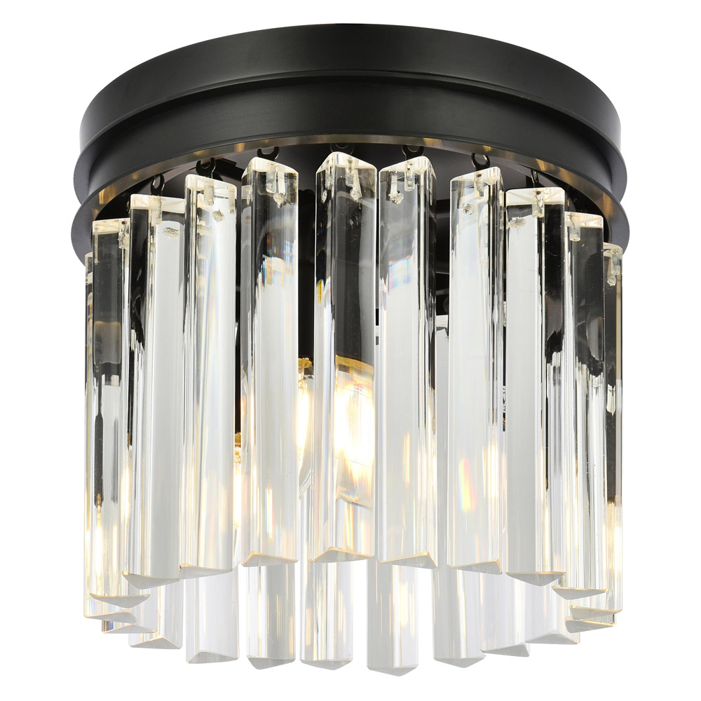 Elegant - Crystal Prism 6 Light Flush Mount