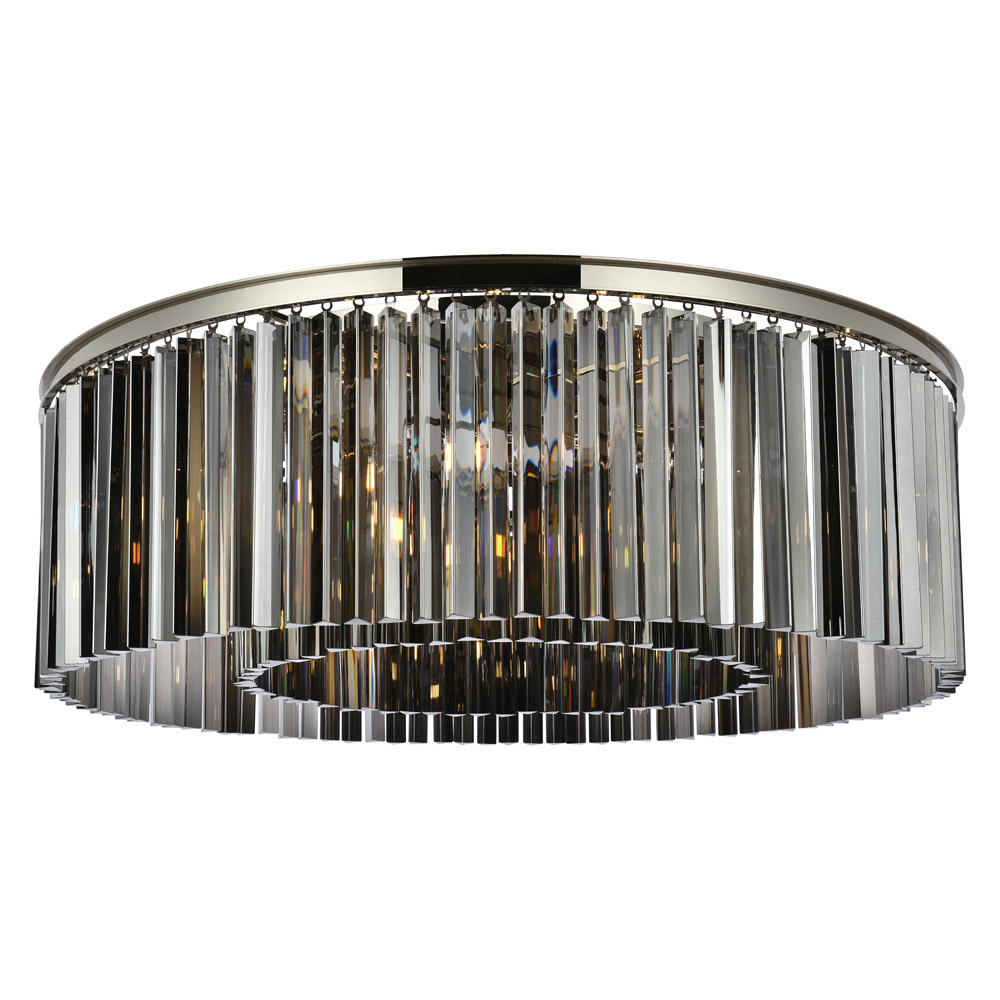 Elegant - Crystal Prism 6 Light Flush Mount