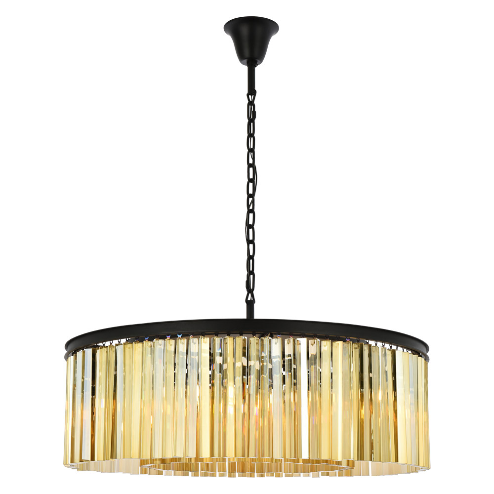 Elegant - Crystal Prism 6 Light Round Chandelier