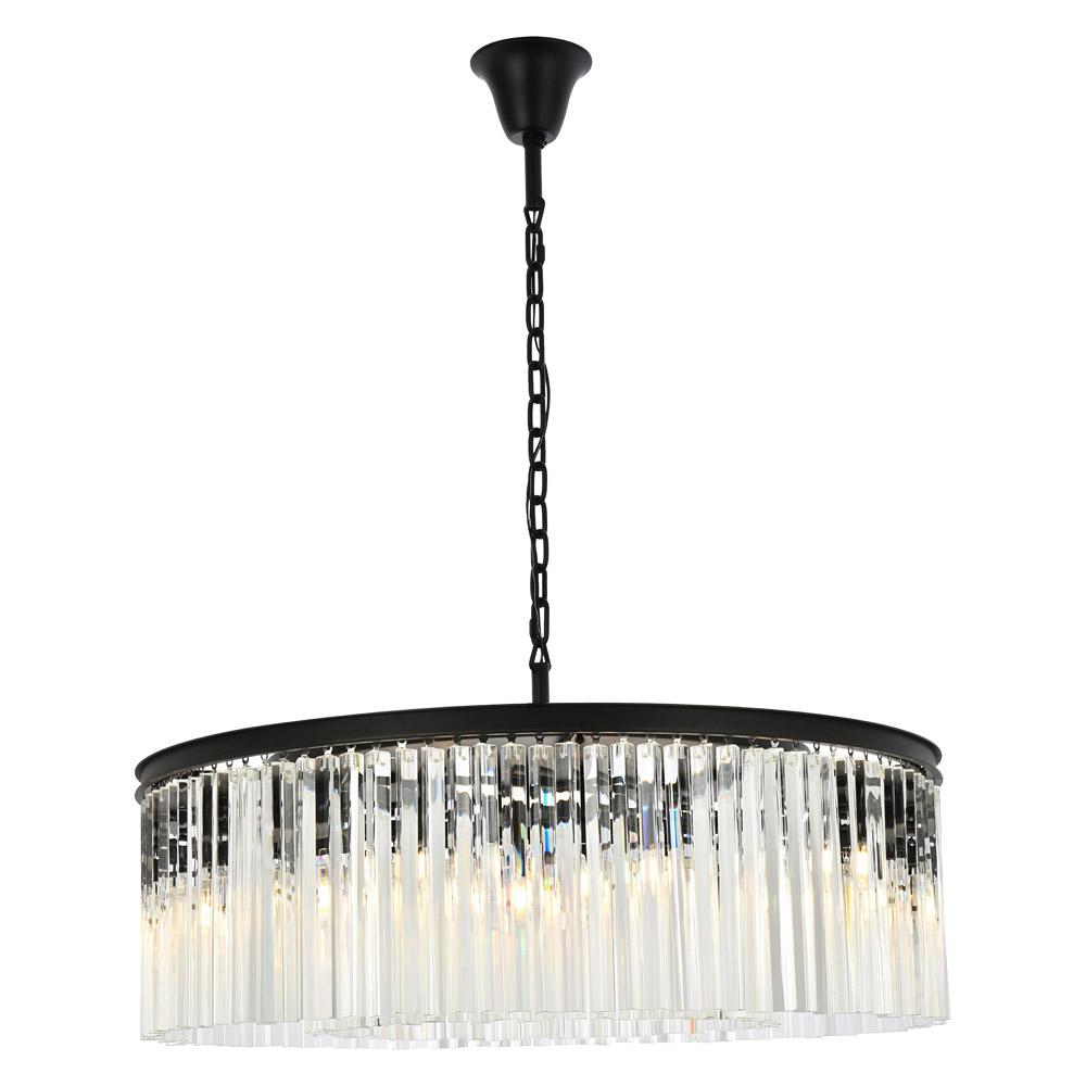 Elegant - Crystal Prism 6 Light Round Chandelier