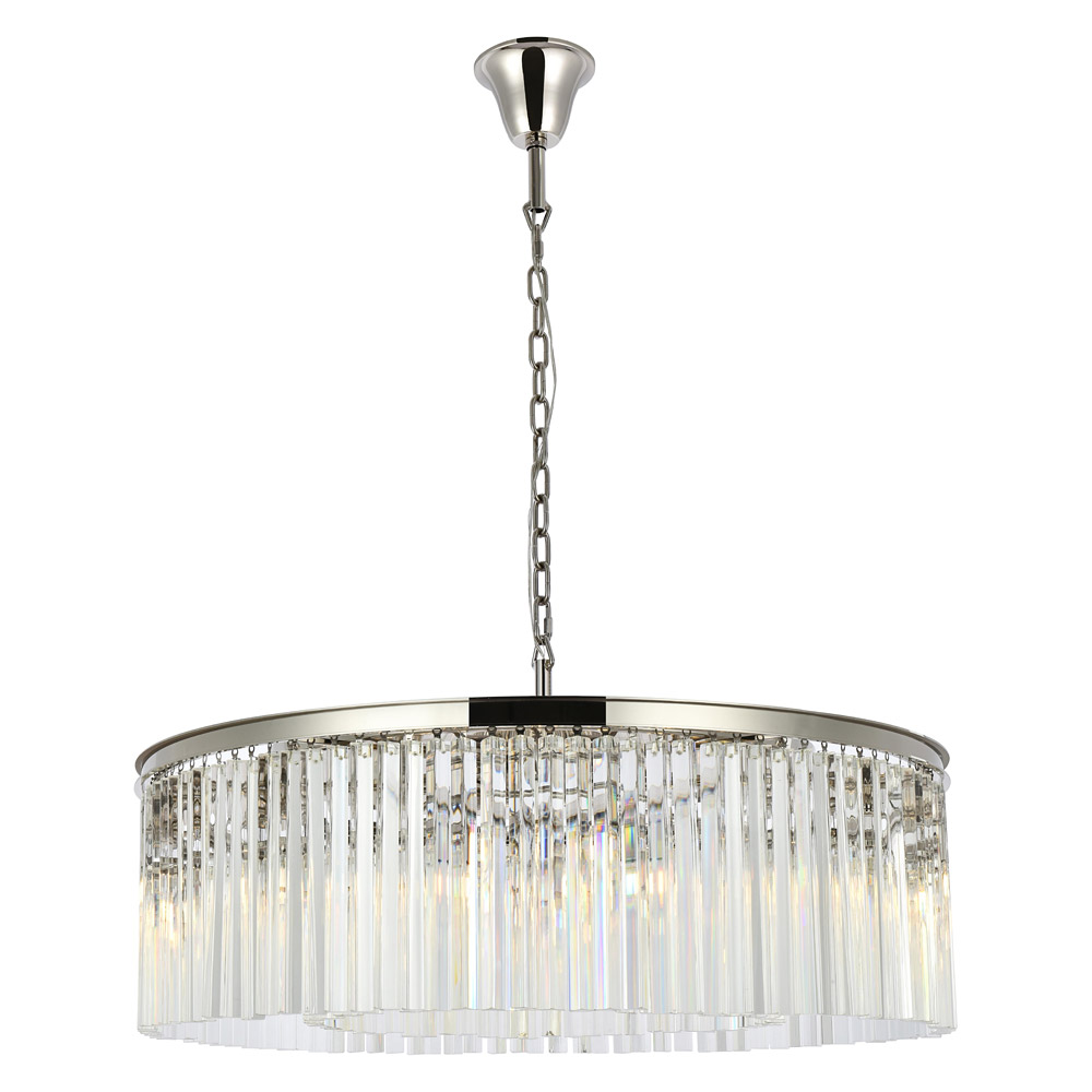 Elegant - Crystal Prism 6 Light Round Chandelier