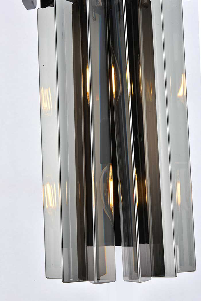 Elegant Urban Classic Sydney Collection Wall Lamp - Matte Black/Silver Shade (1208W8MB-SS-RC)