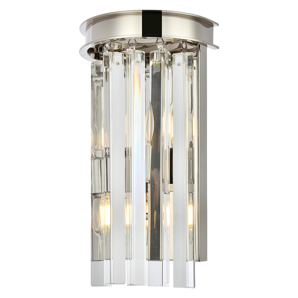 Elegant Urban Classic Sydney Collection Wall Lamp - Polished Nickel (1208W8PN-RC)